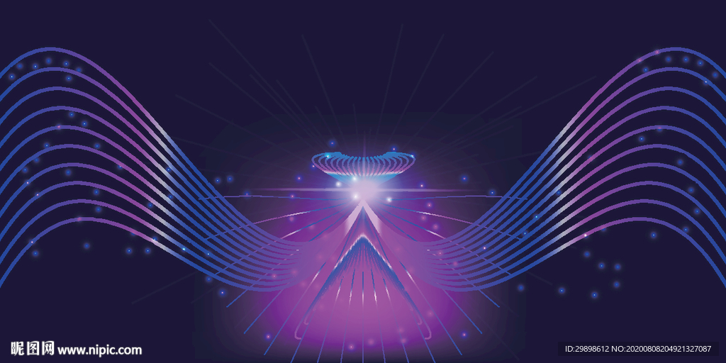 舞台背景渐变线条素材矢量图