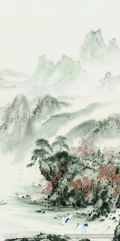 中式 新玄关山水 TIF分层