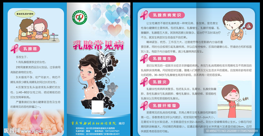 乳腺常见病对折页