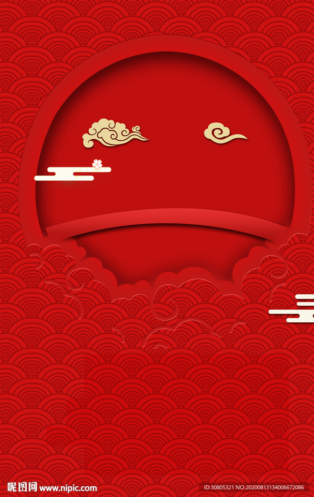 中国风喜庆红色背景