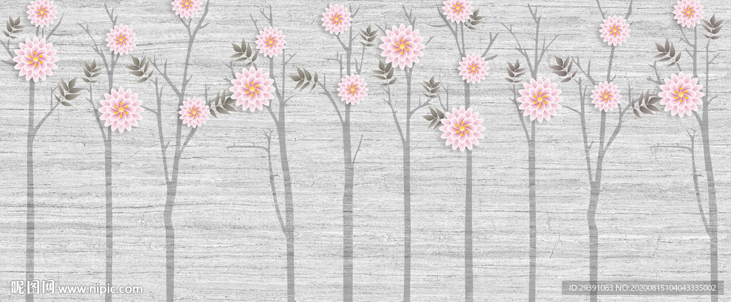 欧式简约3d木板水彩玫瑰图片