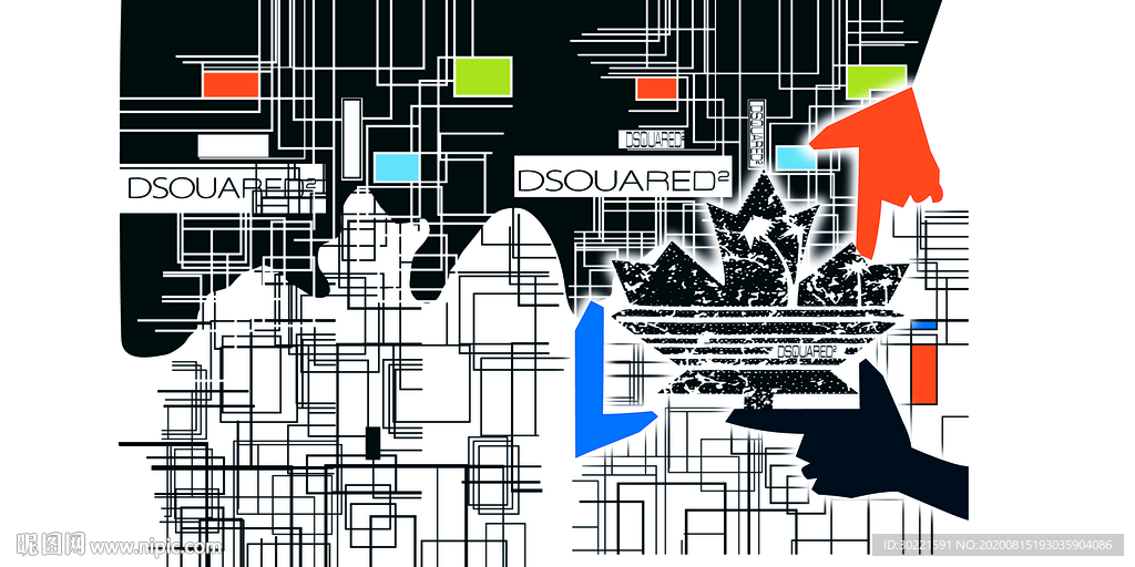 线条 枫叶 卡通