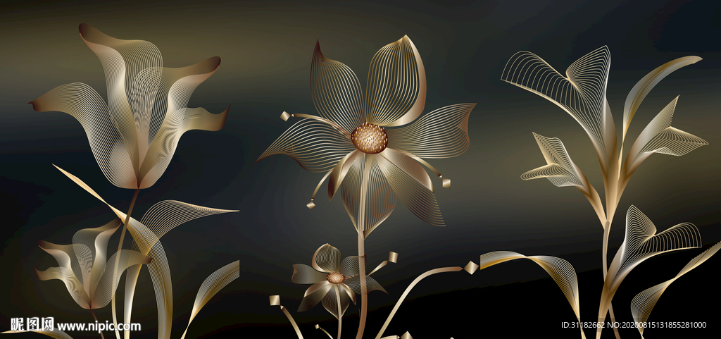 抽象花卉装饰画