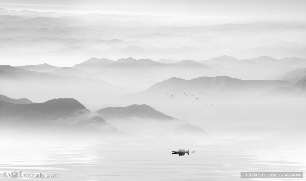 山水画 水墨山水画 意境山水画