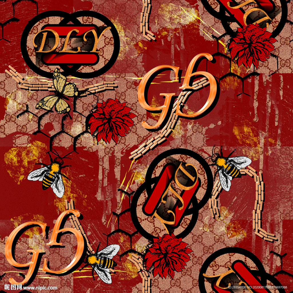 大牌 卡通 字母 花 设计