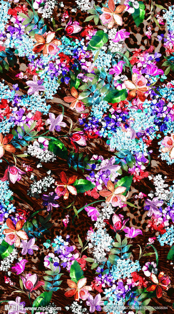 大牌 手绘 水彩 图案