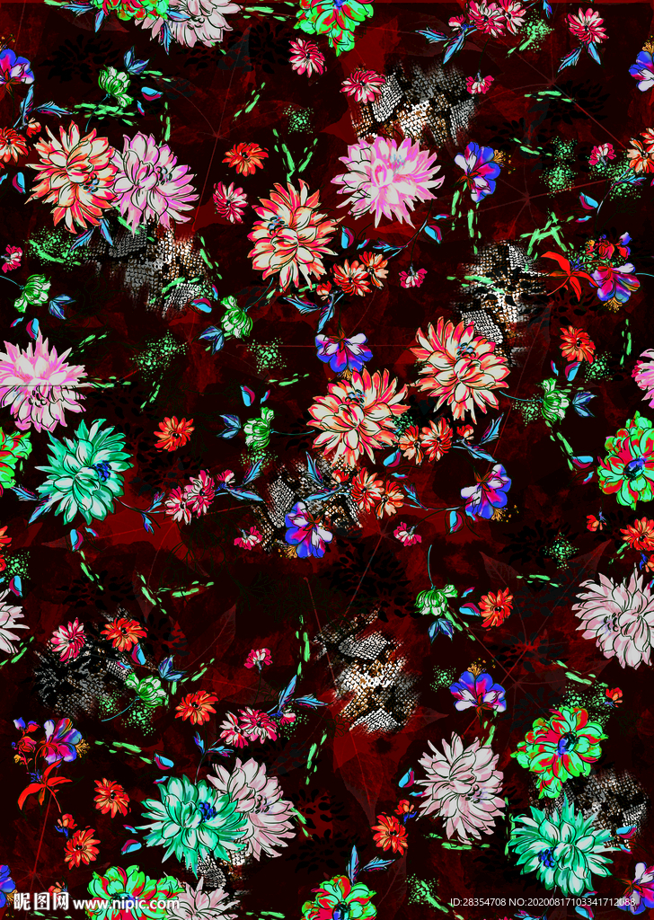 大牌 手绘花 扎染 设计