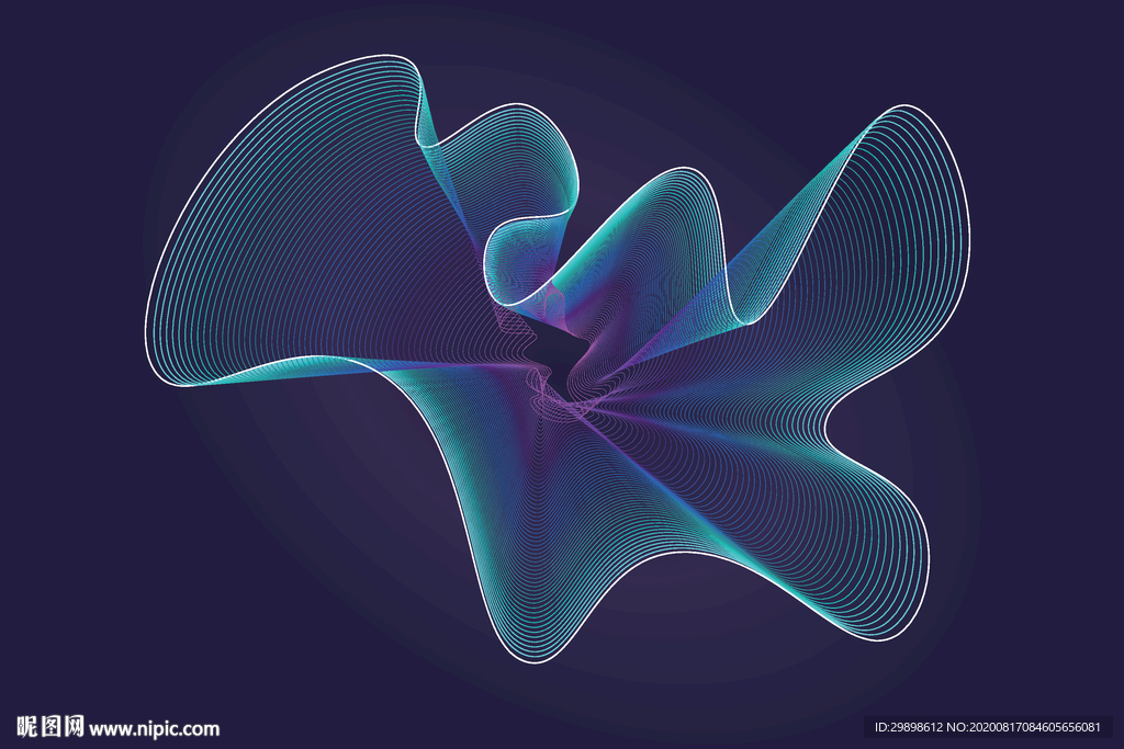 渐变线条科技背景素材矢量图