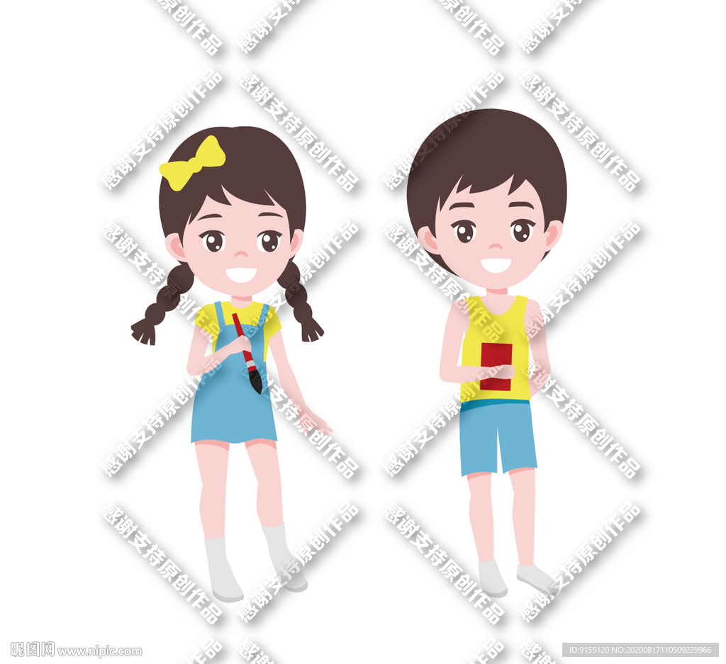 男孩女孩卡通形象