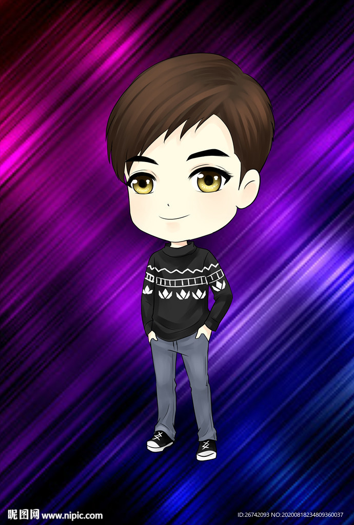 原创Q版 PSD精细分层人物