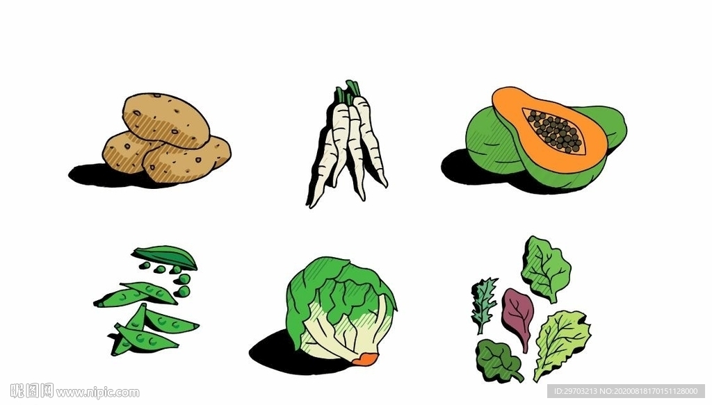 卡通蔬菜