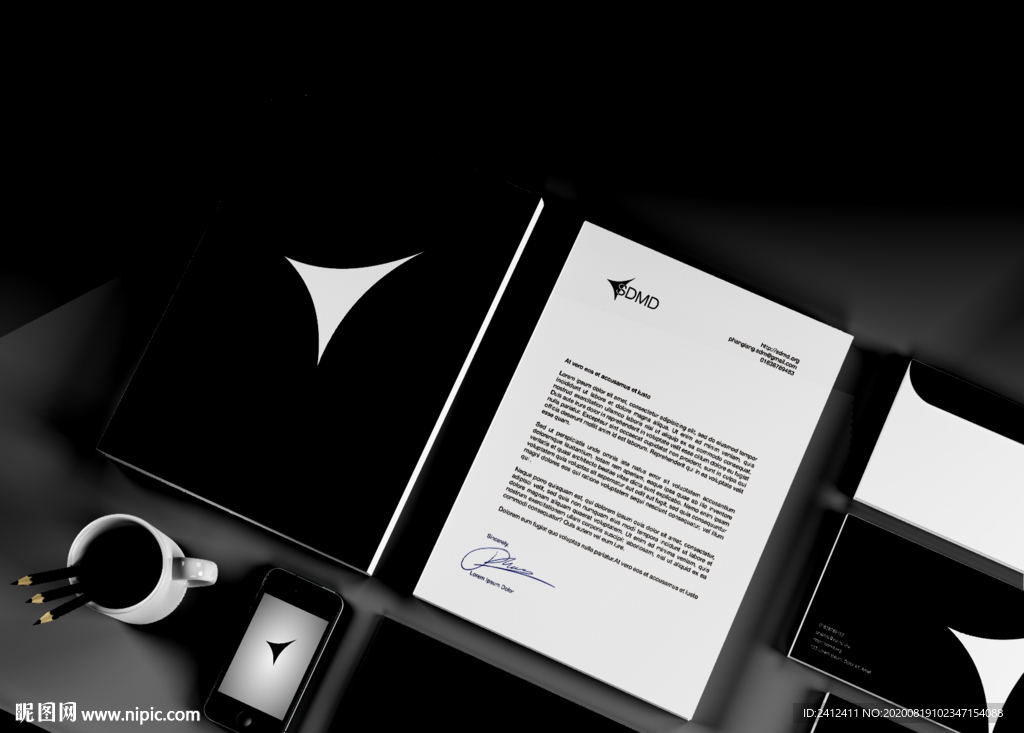 信纸名片VI样机