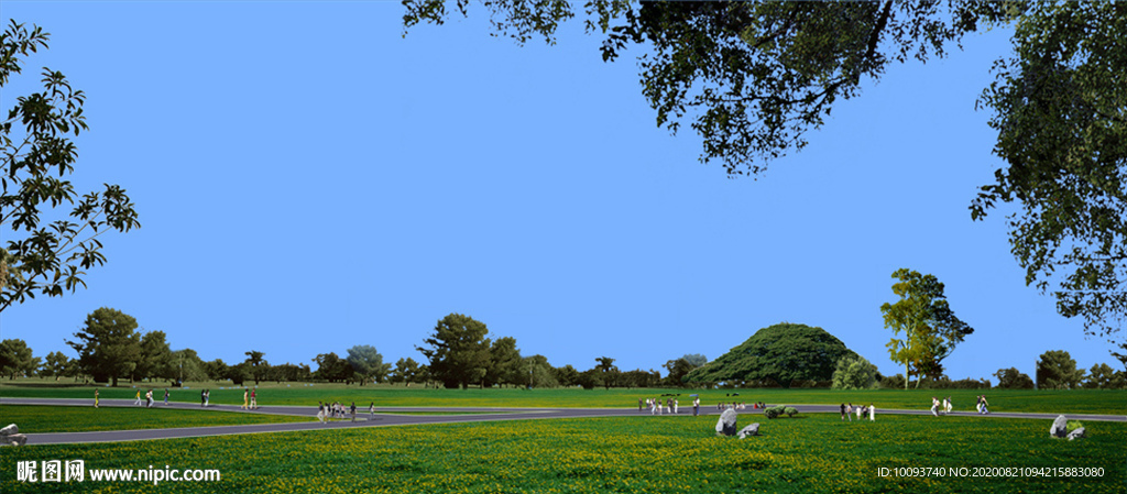 效果图平视配景