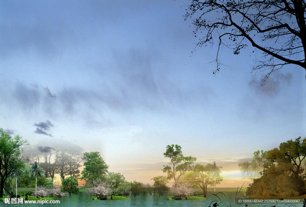 室外效果图配景