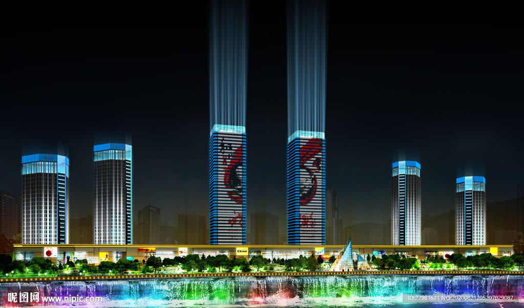 城市建筑景观园林亮化