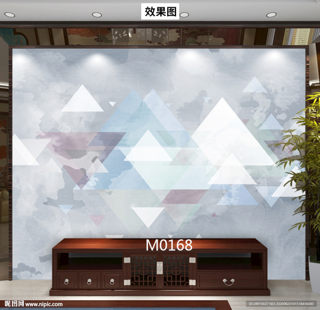 3D意境几何背景墙