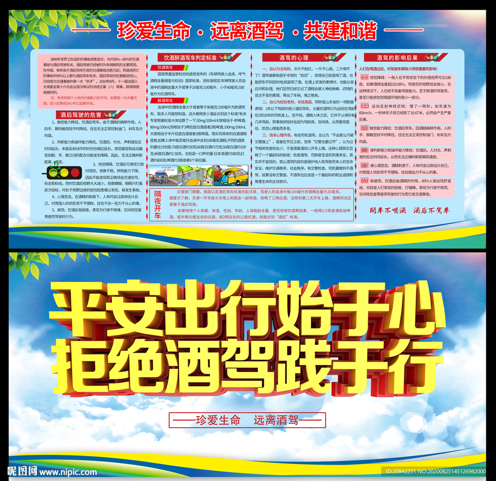 拒绝酒驾宣传展板