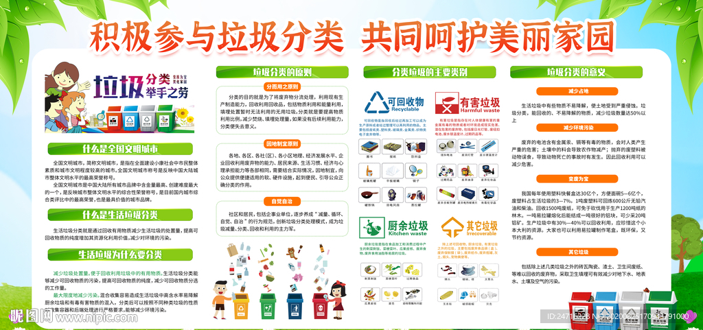 积极参与垃圾分类共同呵护美丽家