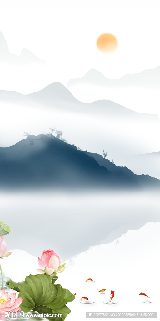 荷花玄关最新画 TIF分层