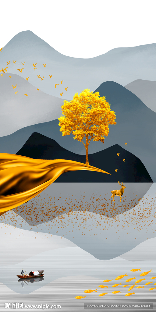 欧式玄关最新挂画 TIF分层