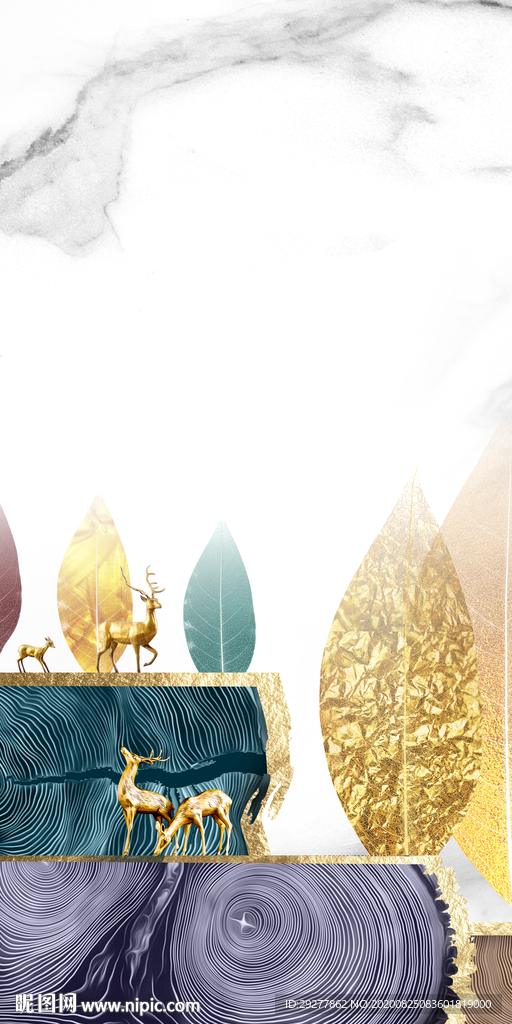 麋鹿走道玄关山水 TIF分层