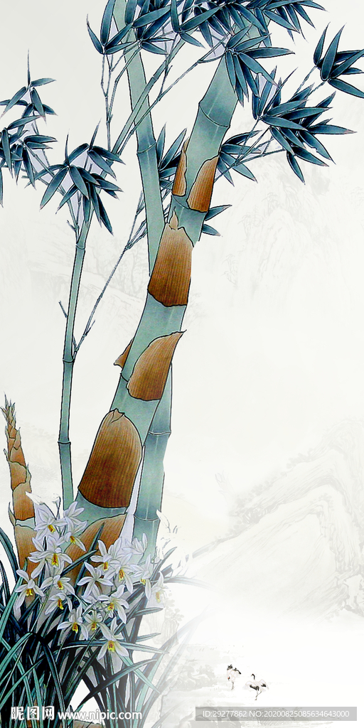 竹子玄关最新挂画 TIF分层