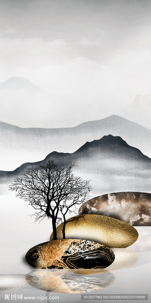 石头玄关最新挂画 TIF分层