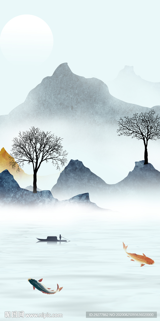 中式玄关中式挂画 TIF分层