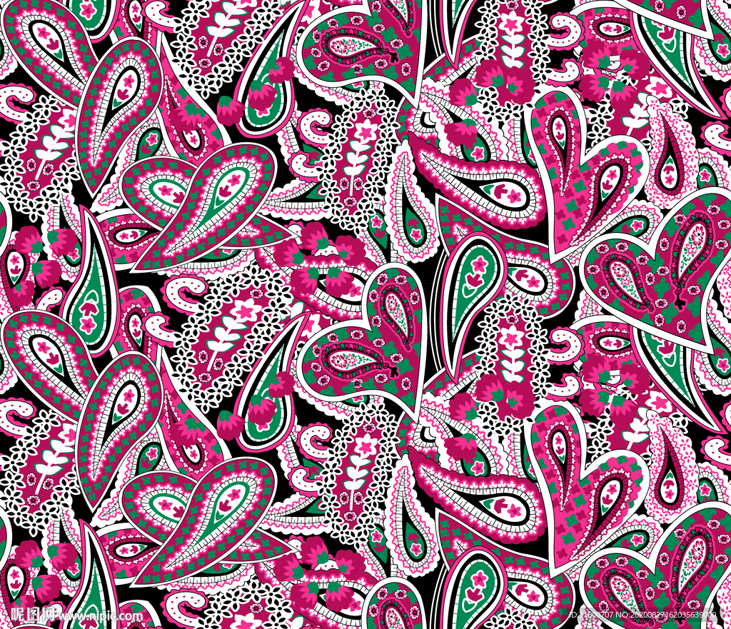 个性满底腰果花