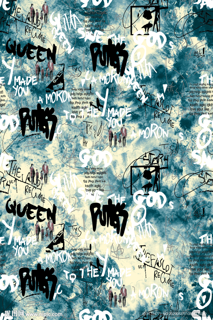 大牌 复古 数码印花 男装女装