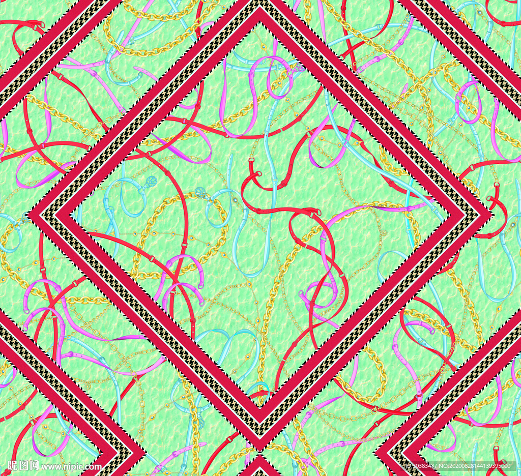 链子 菱形 边框