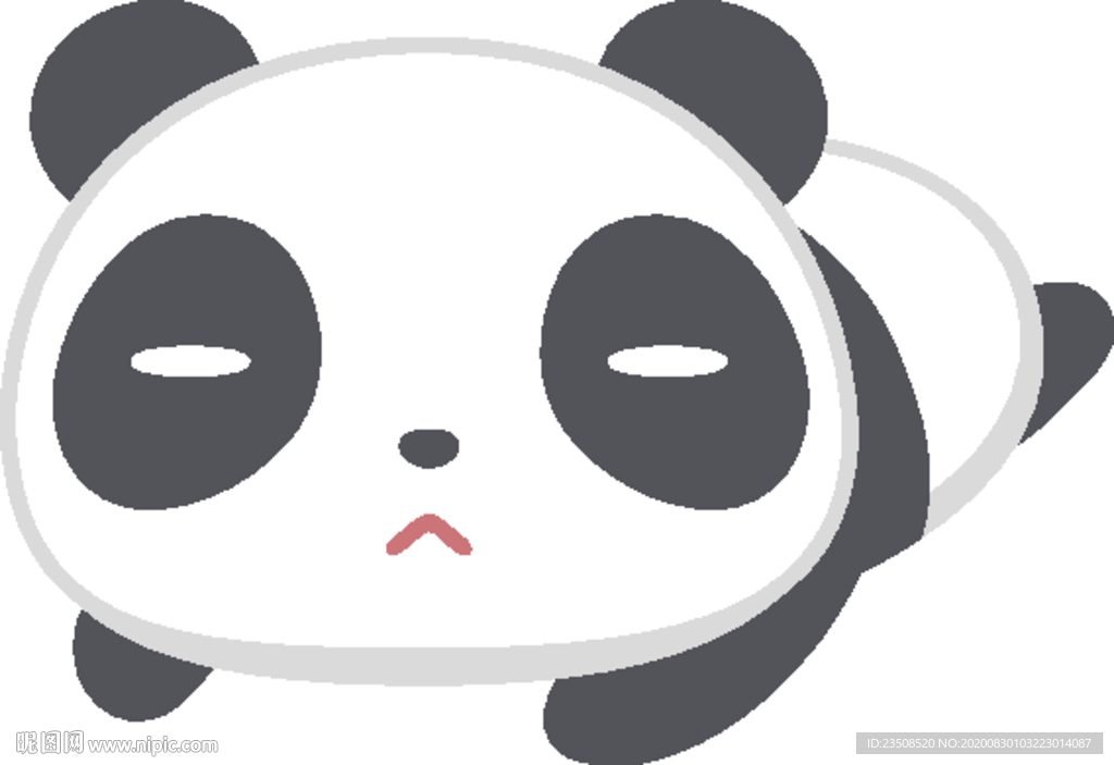 卡通熊猫插画图标