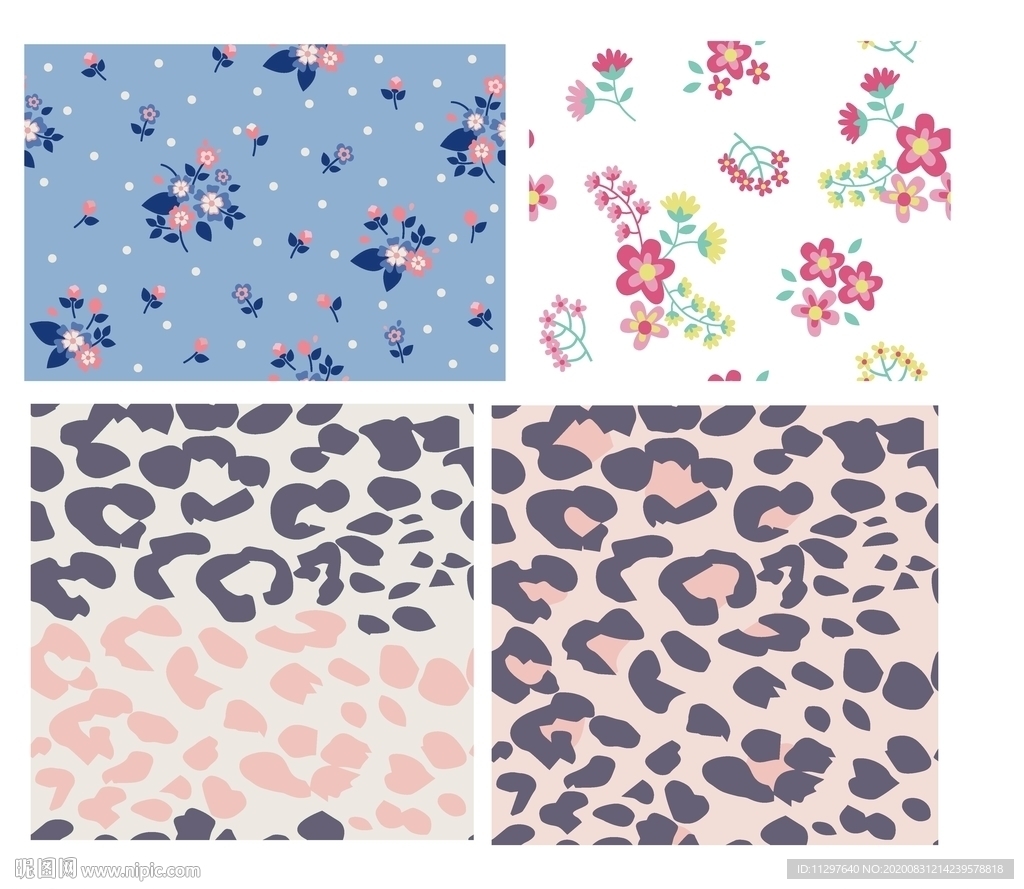 豹纹太阳花满印