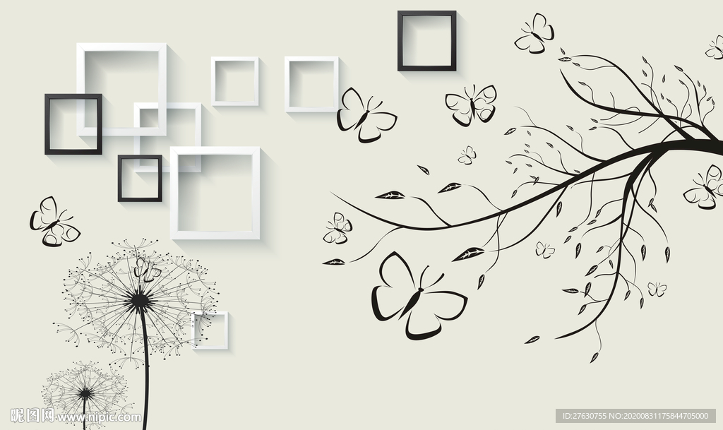 现代简约电视背景墙