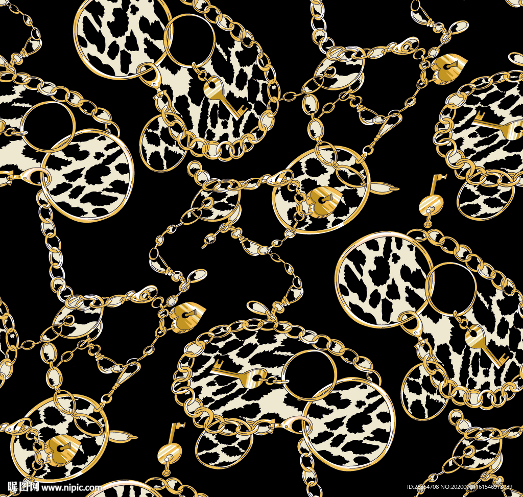 链条 豹纹  大牌 适量