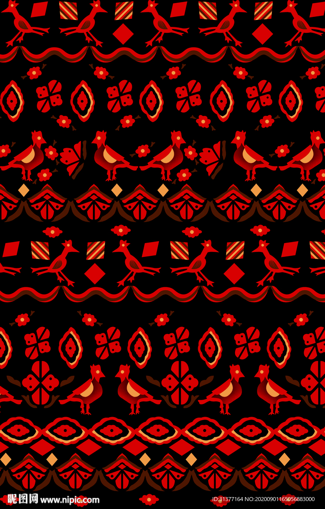 花边定位几何动物花