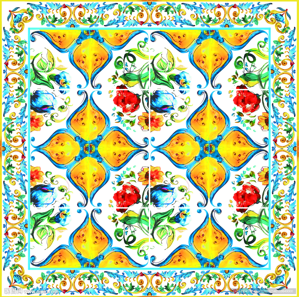 欧式风格大牌方巾