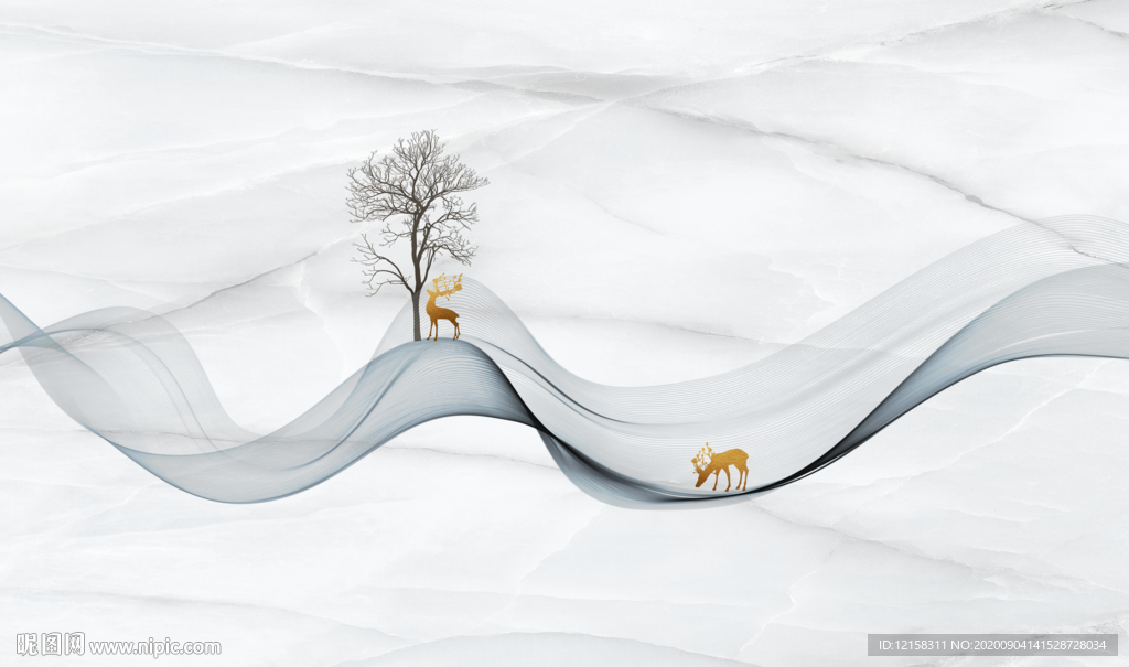 爵士白线条 抽象线条 水墨线条