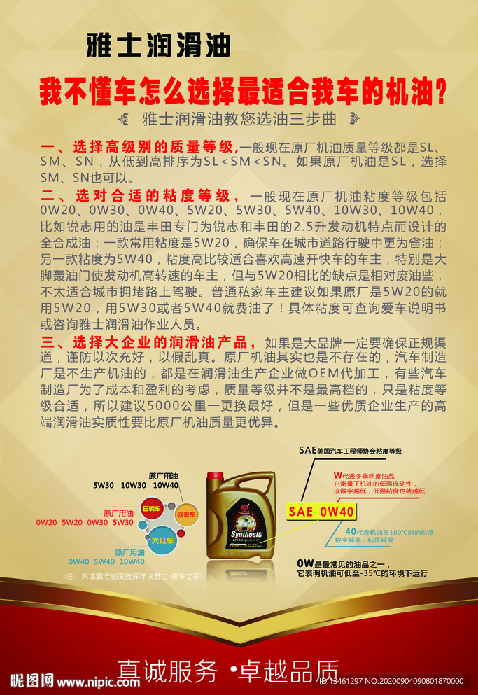 修理厂润滑油机油海报展板设计图