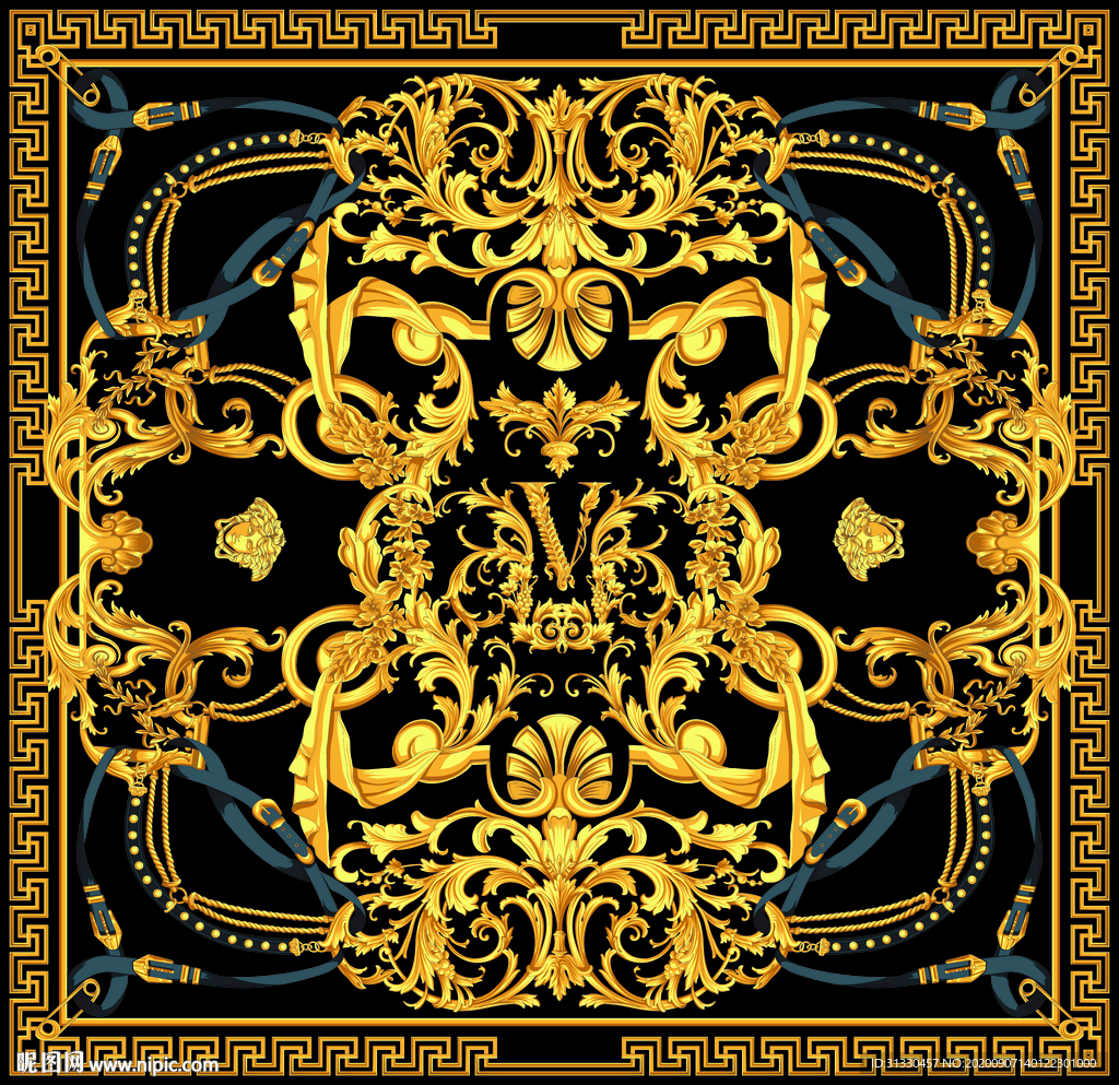 复古范思哲方巾