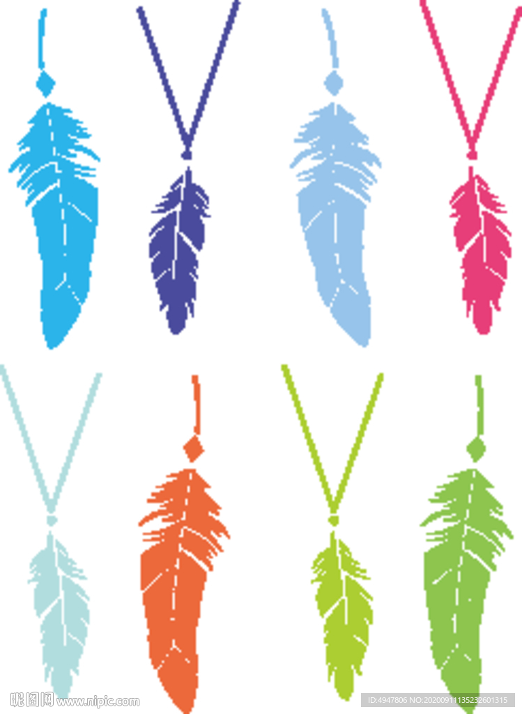 羽毛矢量图