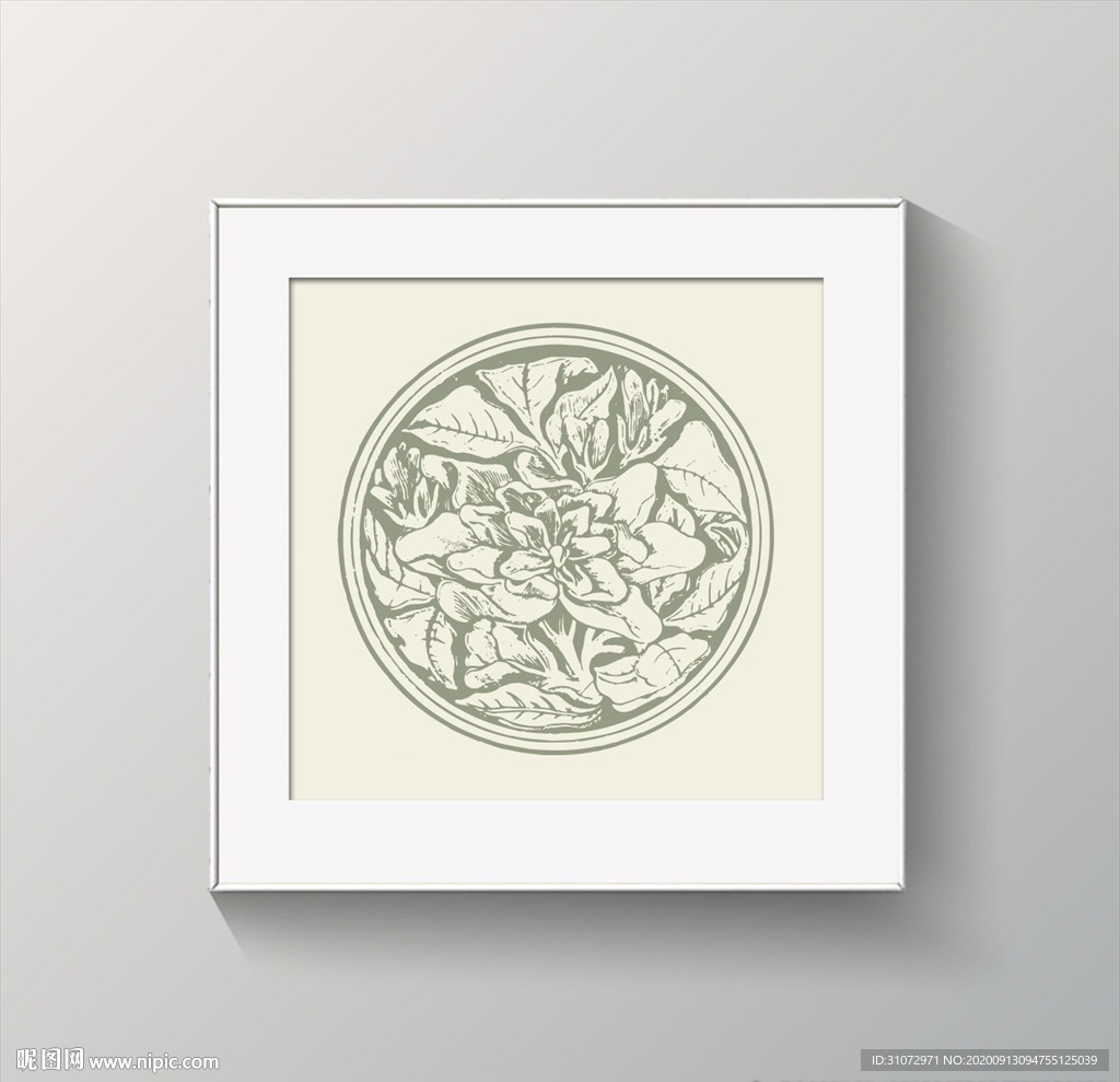 玉兰花花纹图案装饰