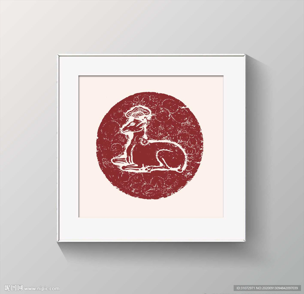 梅花鹿麋鹿图纹装饰