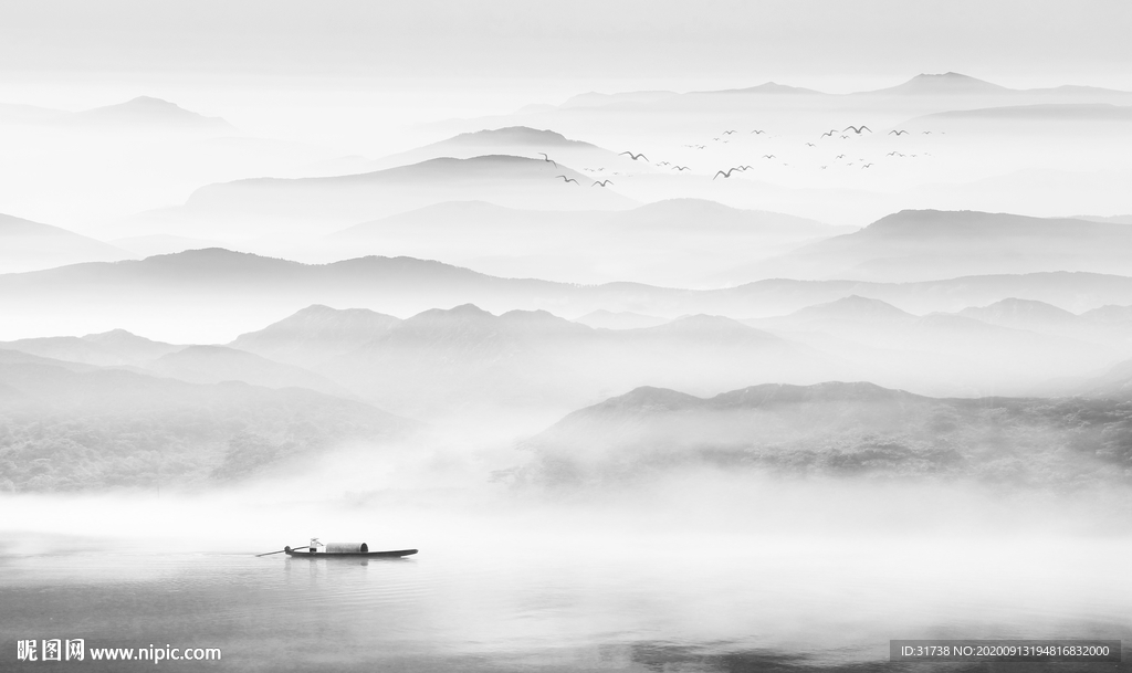 山水画 水墨山水画 意境山水画