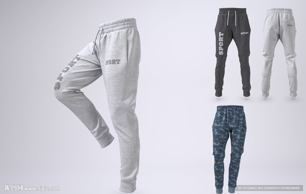 运动裤子服装设计VI样机