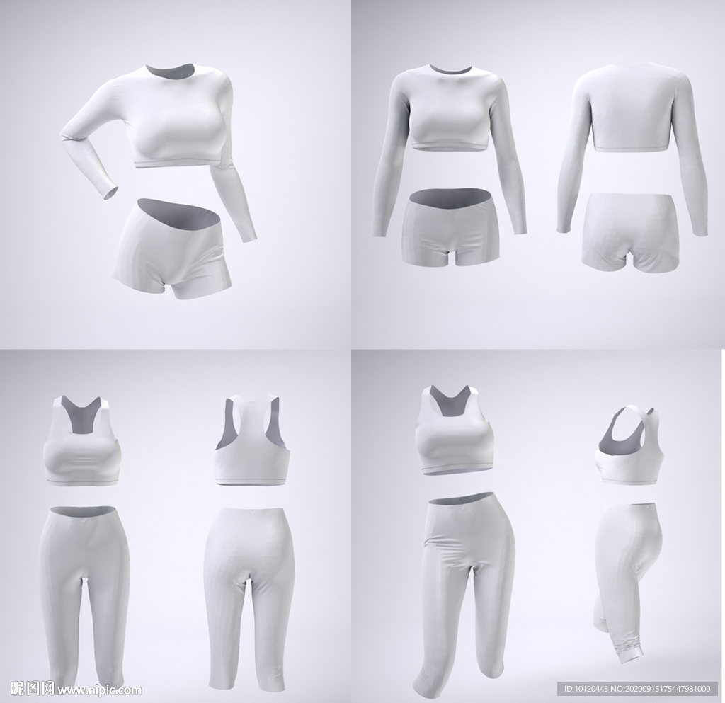 舞衣或运动服模型样机