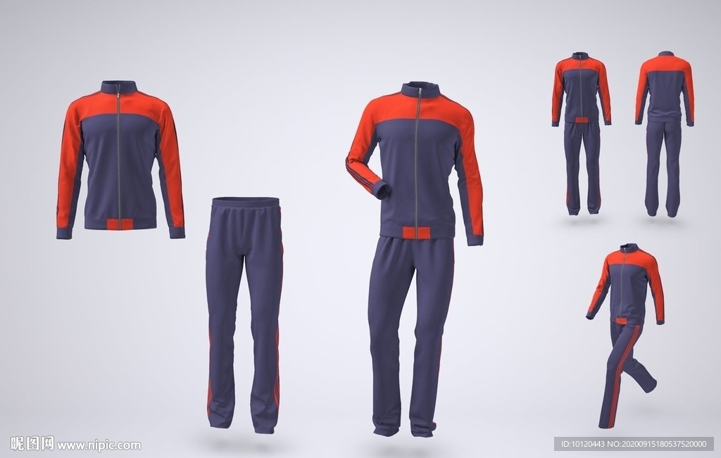 运动服服装设计VI样机展示模型