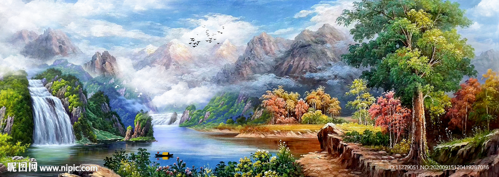 风景油画山水油画装饰画