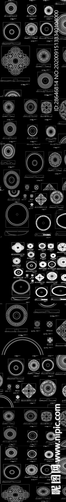 灯盘雕花CAD图库