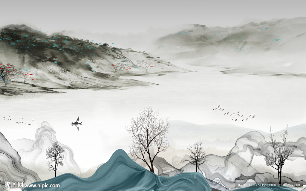 大气山水意境新画 TIF分层